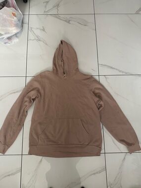 Cozy Taupe Pullover Hoodie Size Medium